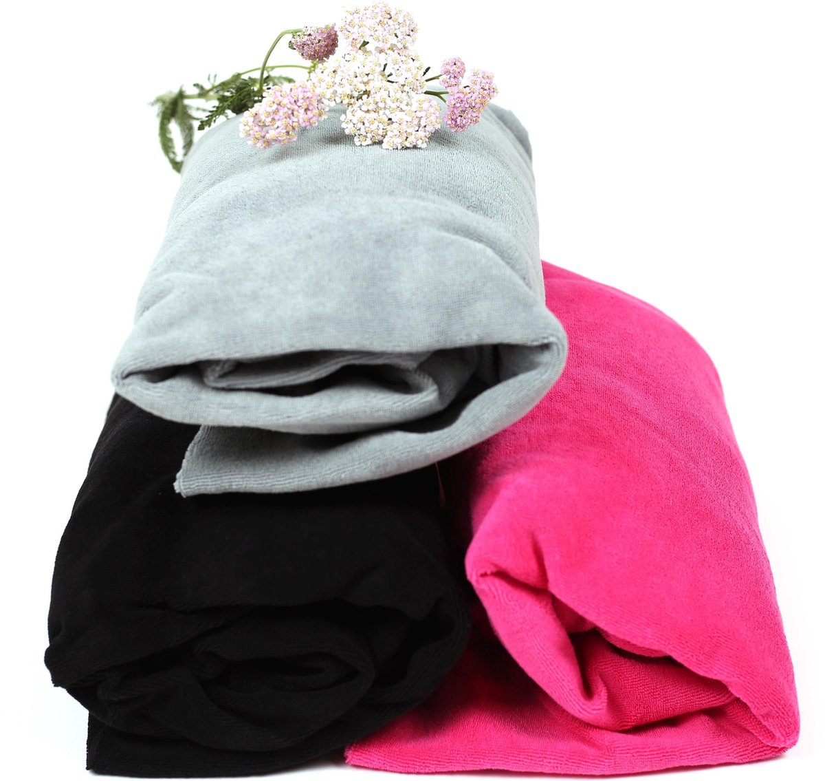 Behandelstoel hoes pink badstof 195 x 60 cm