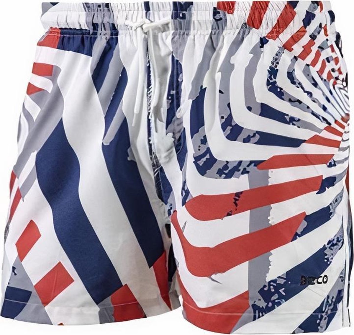 Beco Zwemshort Heren Polyester/elastaan Wit/rood/blauw Maat S