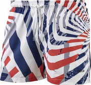 Beco Zwemshort Heren Polyester/elastaan Wit/rood/blauw Maat S