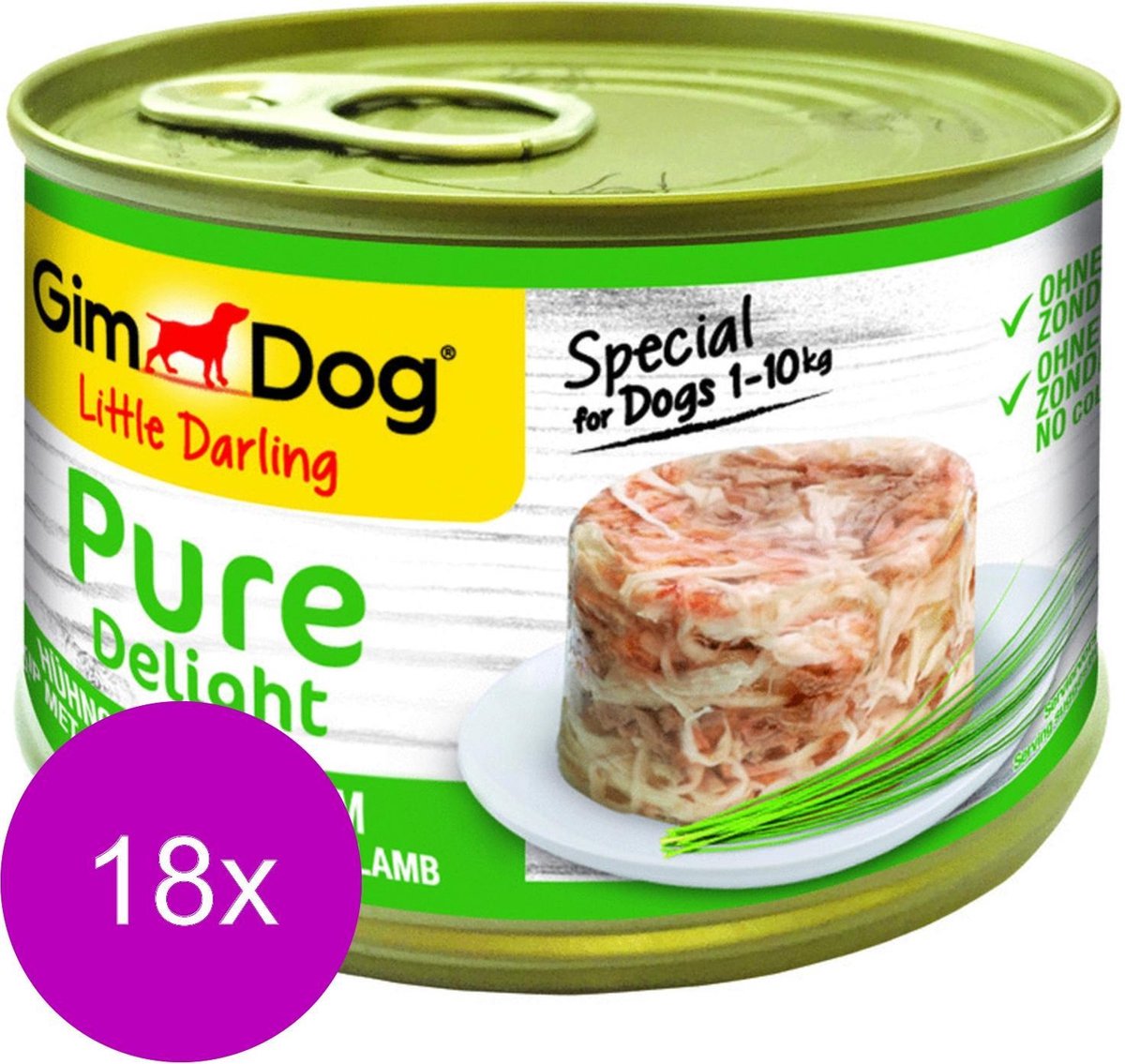 Gimdog Little Darling Pure Delight 150 g - Hondenvoer - 18 x Kip&Lam