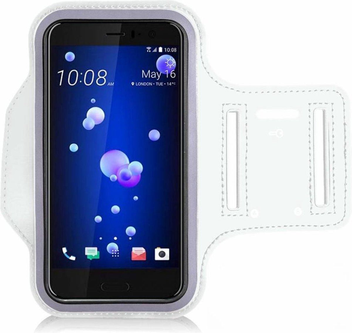 Wit Sportarmband Hardloopband voor de HTC U11