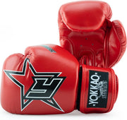 Yokkao Institution Bokshandschoenen - rood - microfiber leer - 16 oz