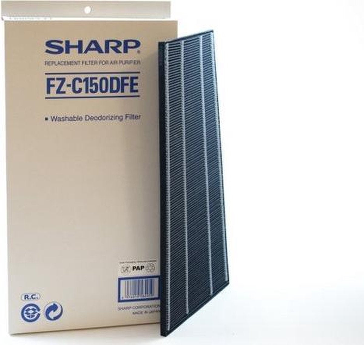 Sharp koolstof filter FZ-C150DFE voor Sharp luchtreinigers KC-C150E en KC-860EW.