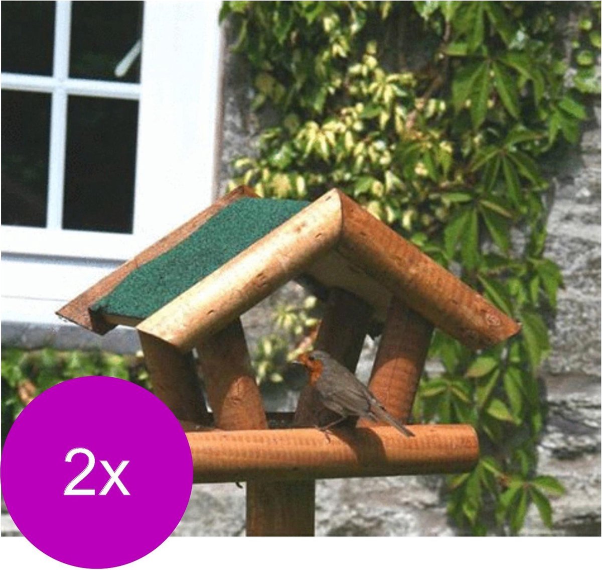 Wildbird Los Voederhuis Groen Dak - Voederhuis - 2 x  stuks