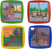 Miniland Leerpuzzels Primary Junior 6 Stukjes 26 Cm 4 Stuks