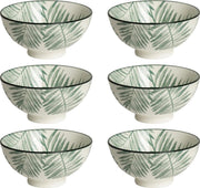 Schaaltje Leaf Ø 10cm TT Evergreen - set 6 stuks