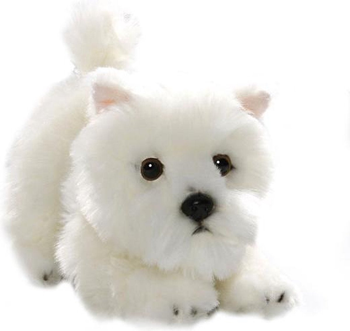 Bicolini Knuffelhond Liggende Westie Pup Wit 29 Cm
