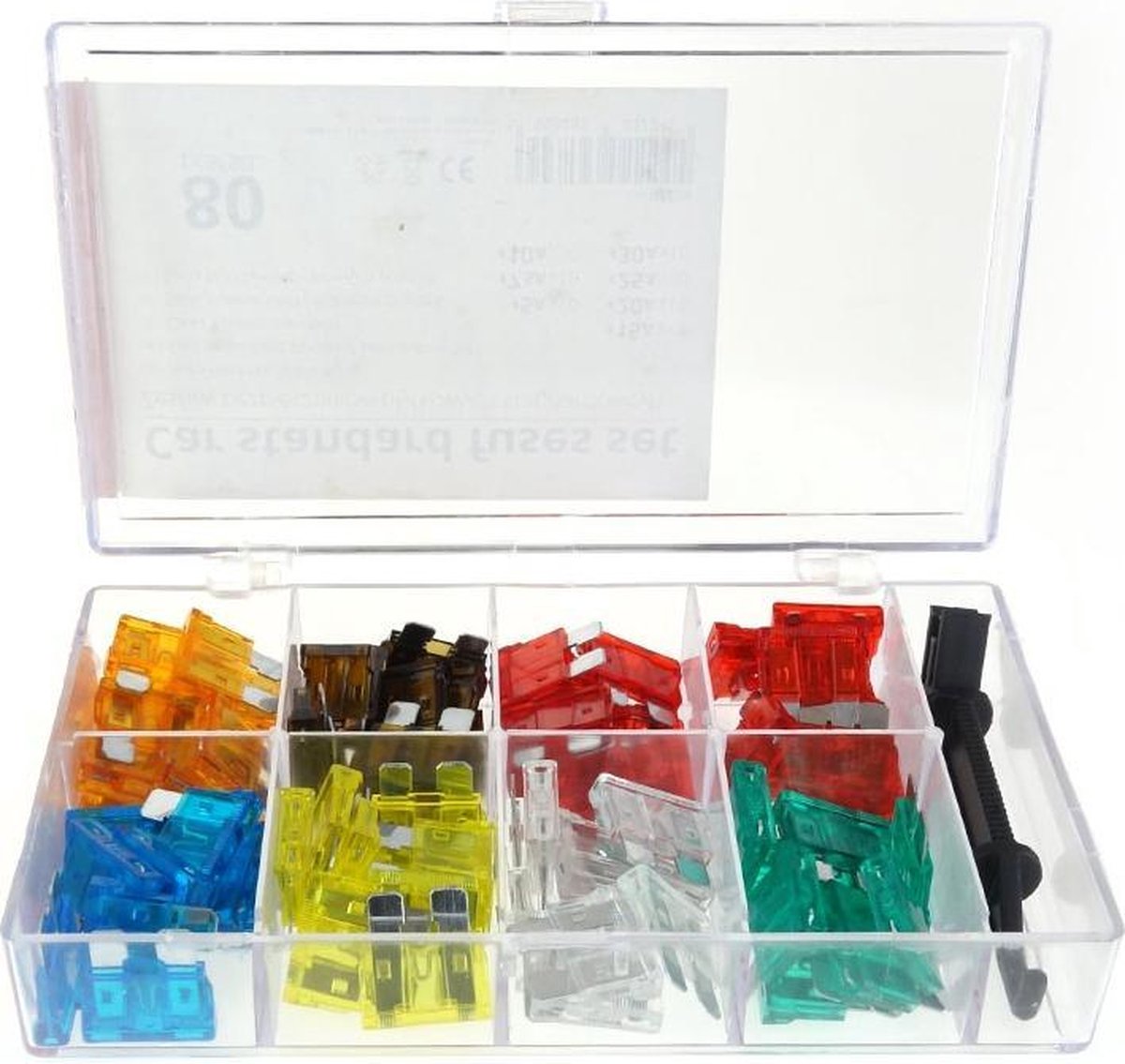 steekzekeringen - 80 stuks + tang - Assortiment doos