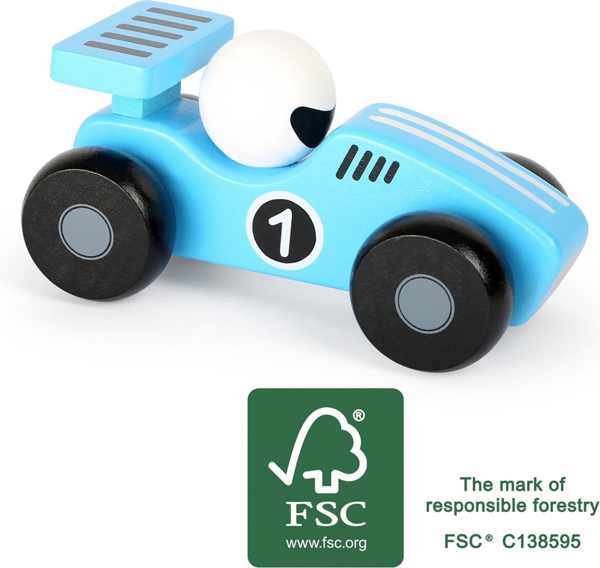 De blauwe race auto - FSC