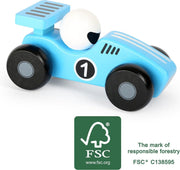 De blauwe race auto - FSC