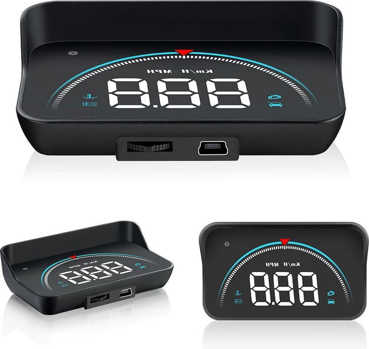 Auto HUD display - Head Up Display -  OBD2 II en EUOBD - Auto projectie - Overspeed Waarschuwing Systeem - Projector Voorruit Auto - Geyren M8 model 2020