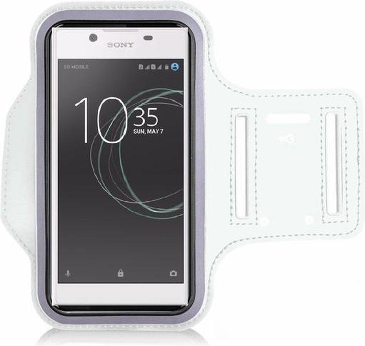 Sony Xperia L1 Sportarmband Hardloopband Wit