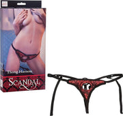 Scandal Thong Harness - Red - Pantie -