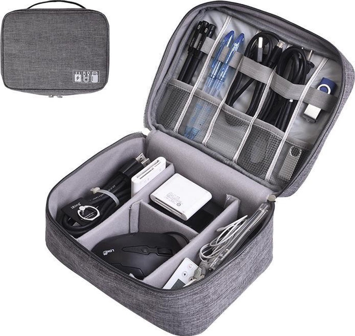 TDR - Kabel Tasorganizer -  Reis / Travel Organizer - voor datakabels