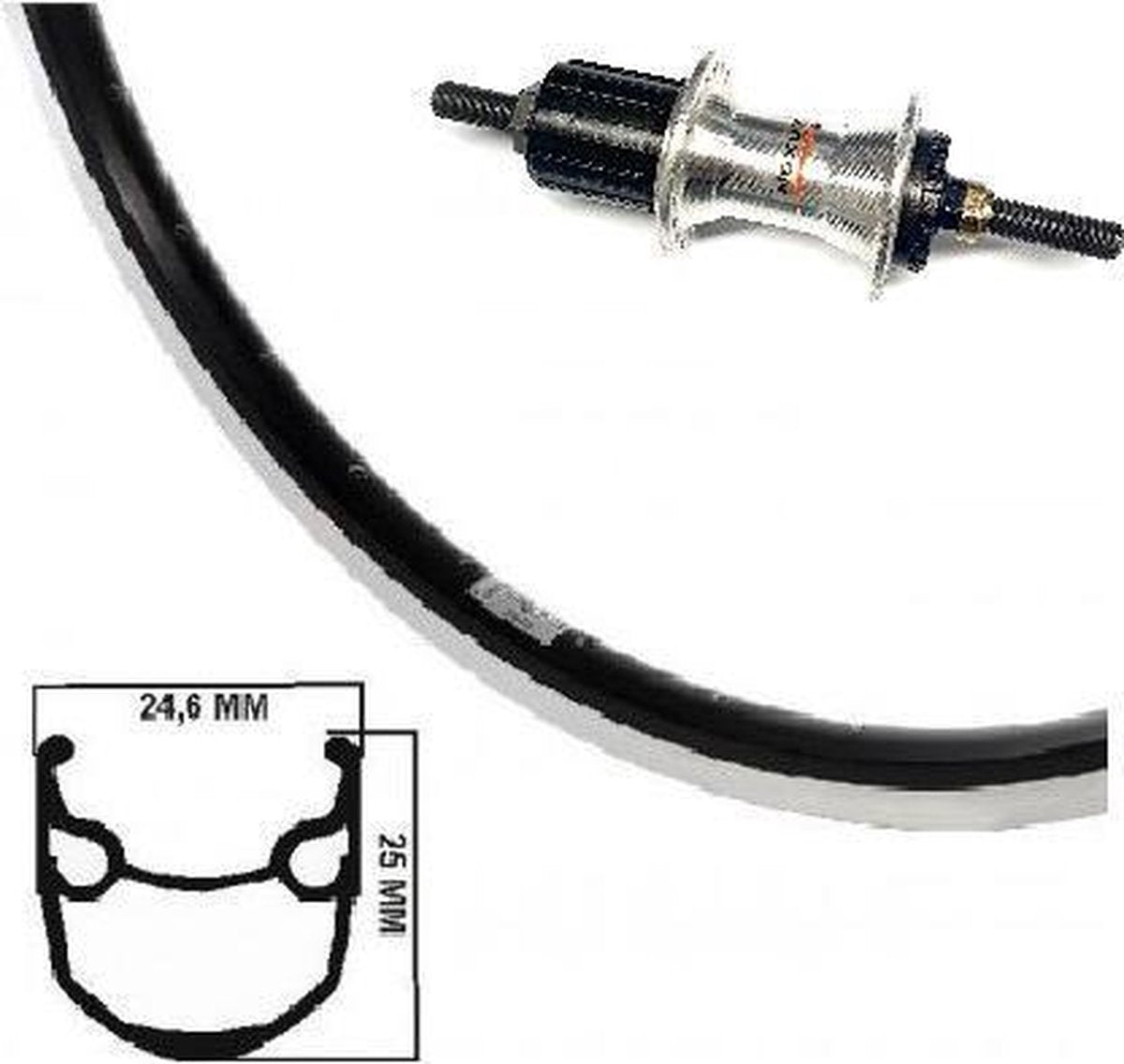 KGS ACHTERWIEL SHIMANO NEXAVE 28 STRATOS ZW/ZIL 7 SPEED ROLLERBRAKE
