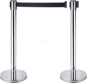 Dexters® Afzetpaal | Afzetlint | Wachtrijsysteem | Wachtrij Paal | Security | Verstelbaar | 2 Stuks
