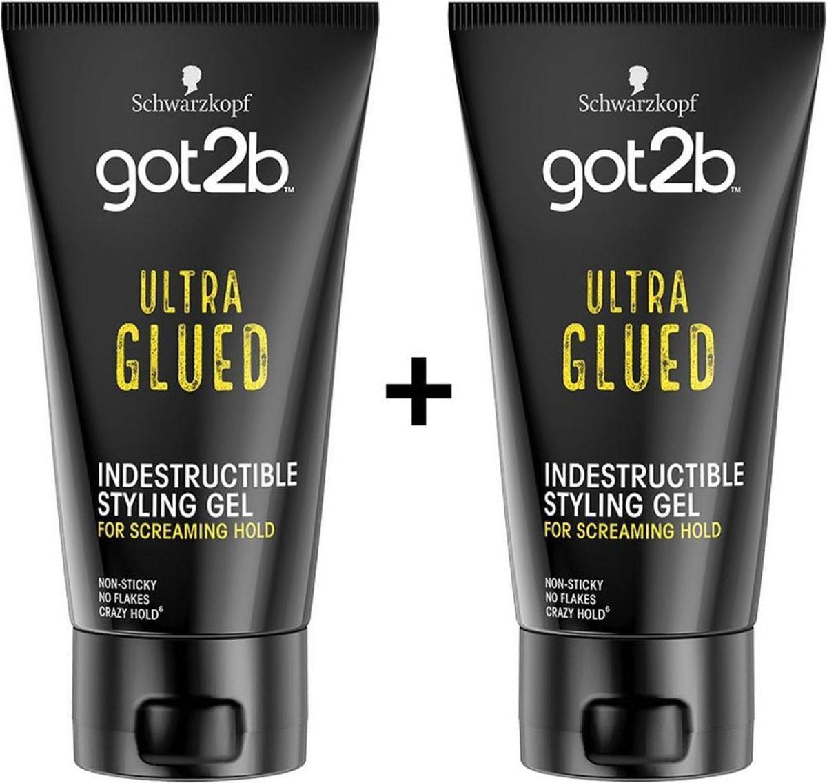 2 Stuks Schwarzkopf Got2B Gel Glued Extra 150ml/ook voor pruiken
