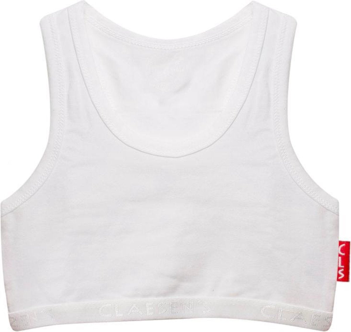 Claesen's Meisjes Crop Top - White - Maat 128-134