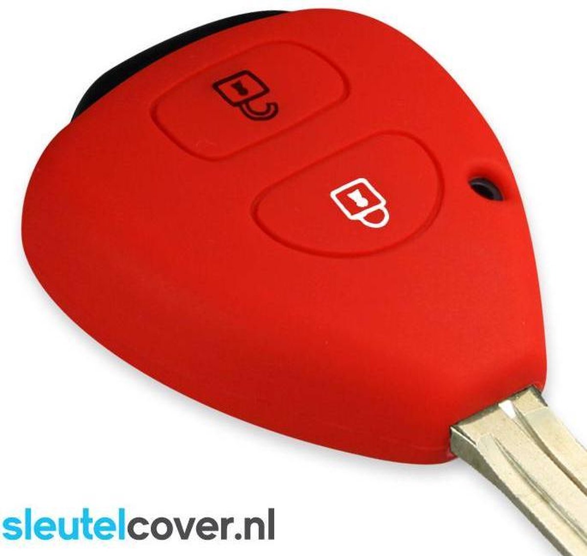 Toyota SleutelCover - Rood / Silicone sleutelhoesje / beschermhoesje autosleutel