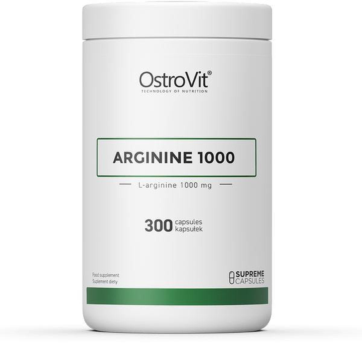 Aminozuren - Arginine 1000 300 Capsules OstroVit -  + GRATIS Pill Box