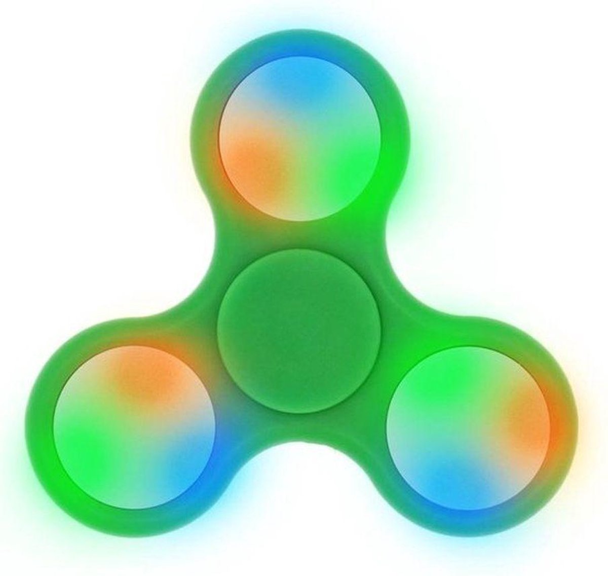 Hand Spinner met LED verlichting groen 7.5 cm