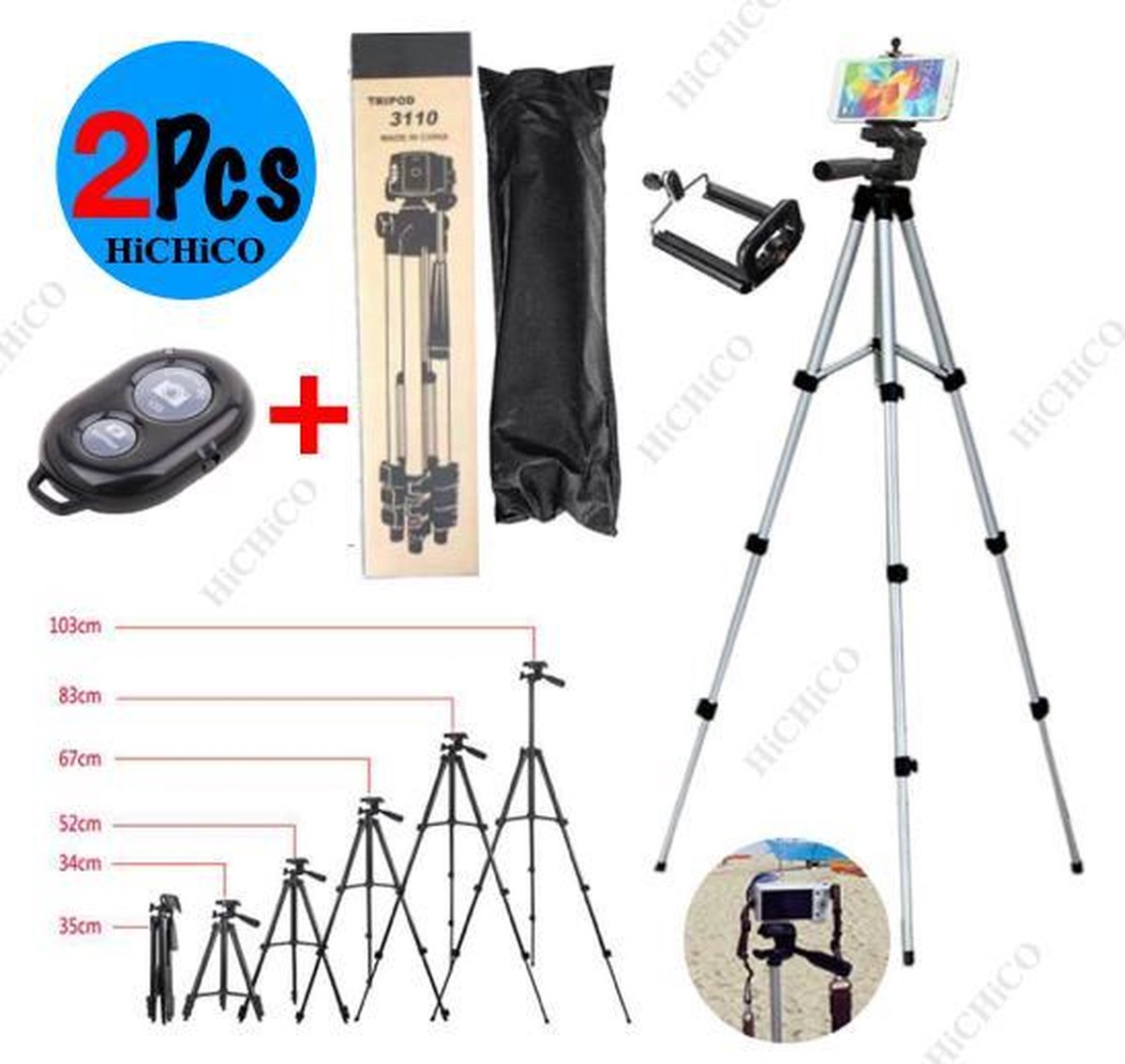2x Camerastatief