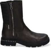 Braqeez 421710-588 Meisjes Biker Boots - Grijs - Leer - Ritssluiting