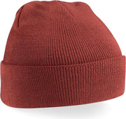wintermuts orange rust| klassieke gebreide muts in 30 verschillende kleuren| tweelaags gebreid