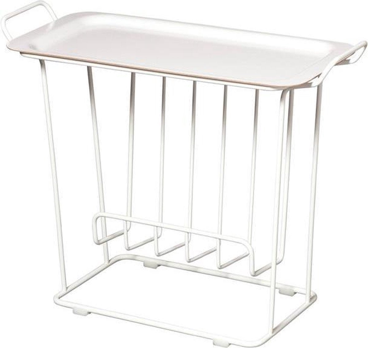 Maze Organizer Met Los Dienblad 62 X 26 Cm Staal Wit 2-delig