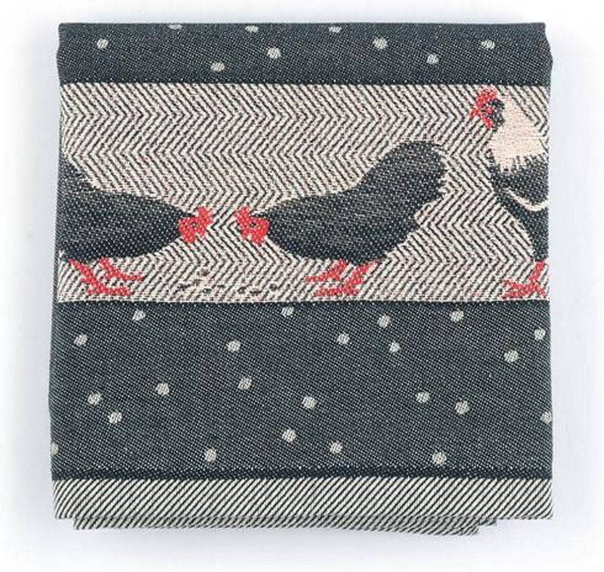 Bunzlau Castle Chickens Theedoek (6 Stuks) - 65x65 cm - Black