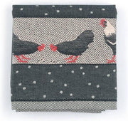 Bunzlau Castle Chickens Theedoek (6 Stuks) - 65x65 cm - Black