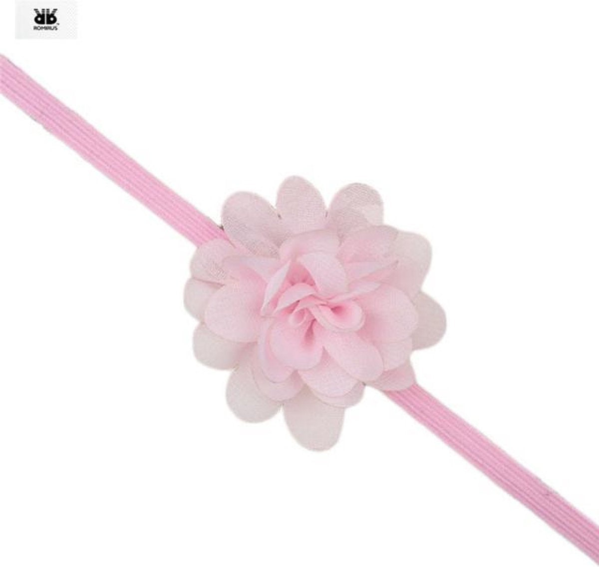 Haarband dun met Bloem - Licht Roze