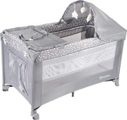 Moby System Campingbedje met commode - Reiswieg / Box Happy Traveller - Grijs - reisbedje