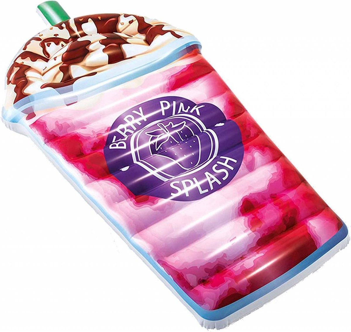 Groot opblaasbaar luchtbed ijsje / ijsbeker roze / milkshake voor in het zwembad (Intex)