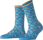 Esprit Romantic Flower Sokken Dames 17296 - Meerkleurig 6546 Morning sky Dames - 39-42