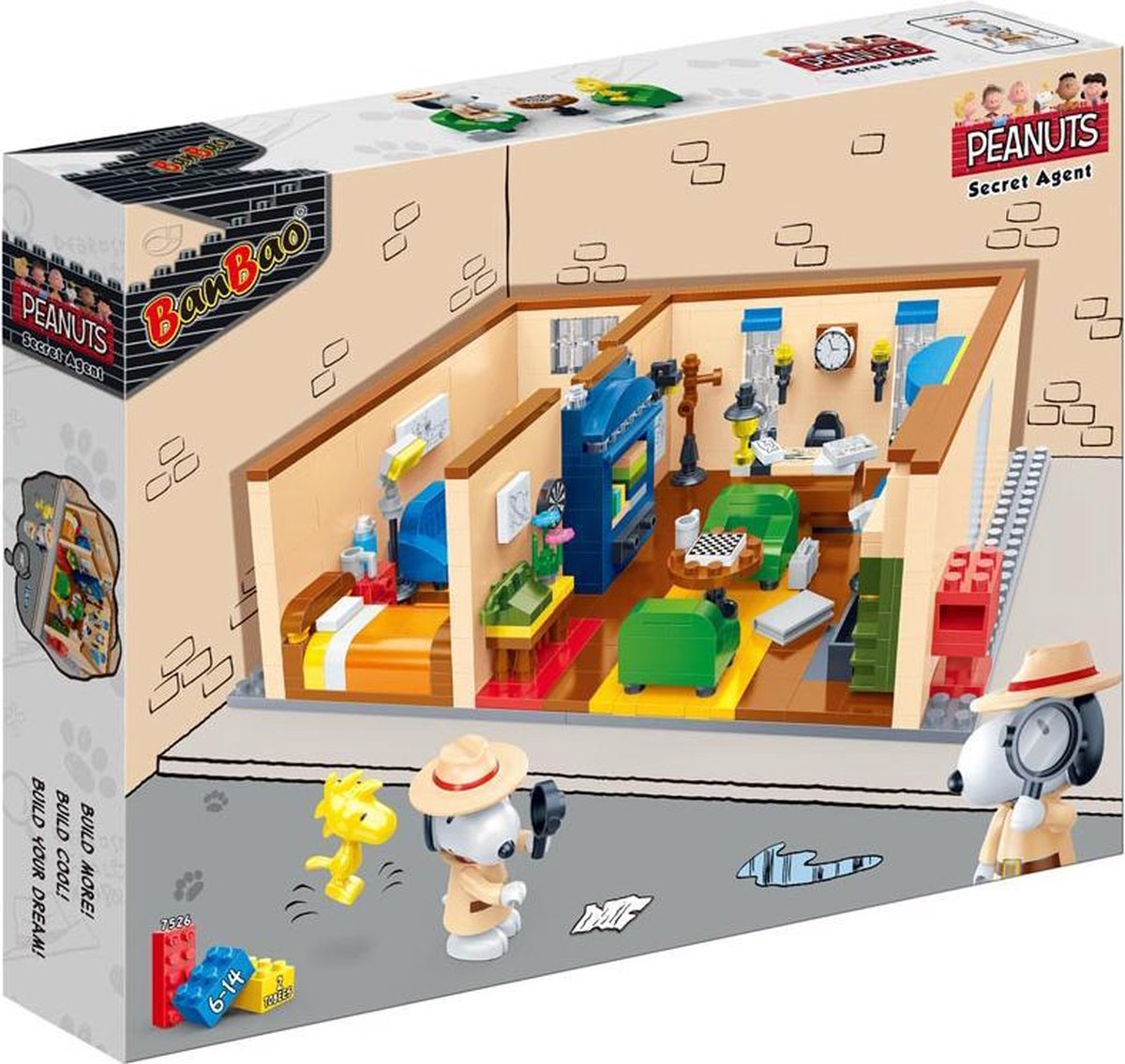 BanBao Snoopy Woonhuis Geheimagent-7526