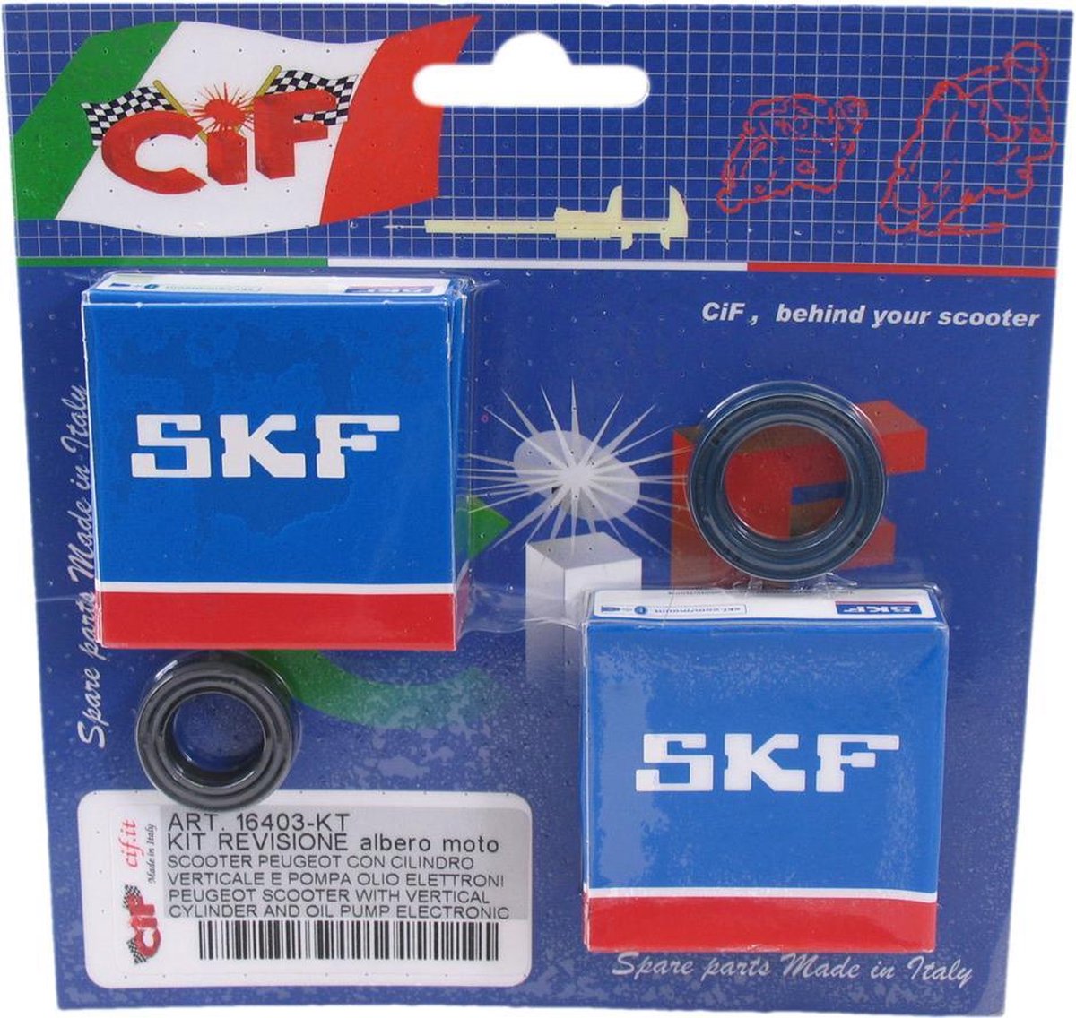 Krukas lager + keerringset Peugeot Electronische oliepomp CIF