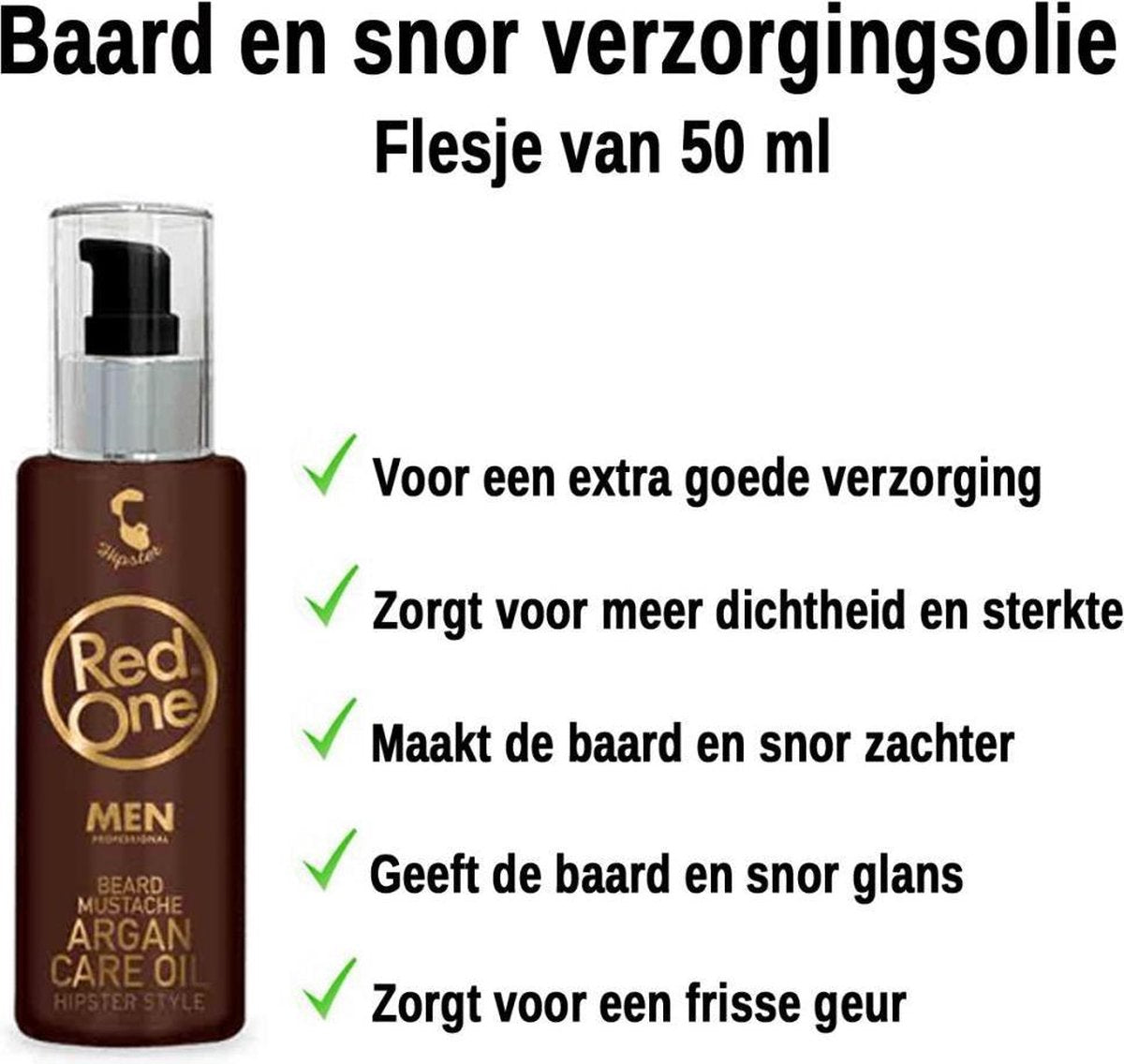 Baardolie voor een extra goede verzorging van de baard en de snor - Flesje van 50 ml - Baard en snor verzorgingsolie - Stimulans voor meer baardgroei en dichtheid - Volle baard en snor