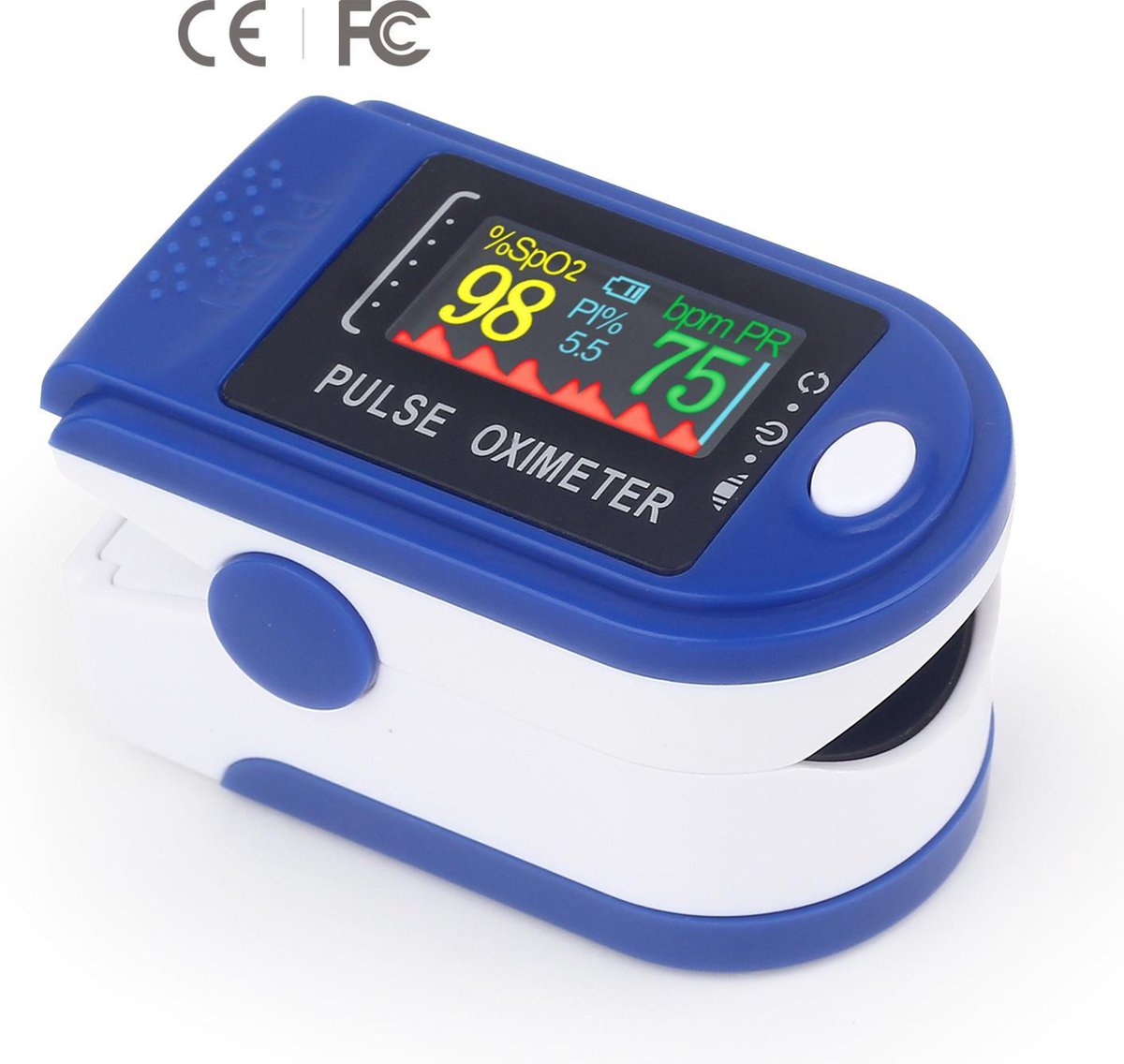 WBTT® Saturatiemeter met hartslagmeter - Zuurstofmeter vinger - Pulse Oximeter - Medisch gecertificeerd
