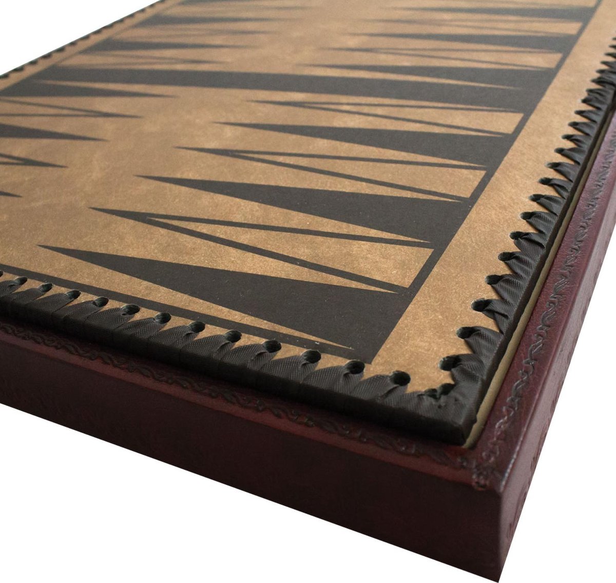 Schaakbordbox en backgammon – Rood – 35×35 cm