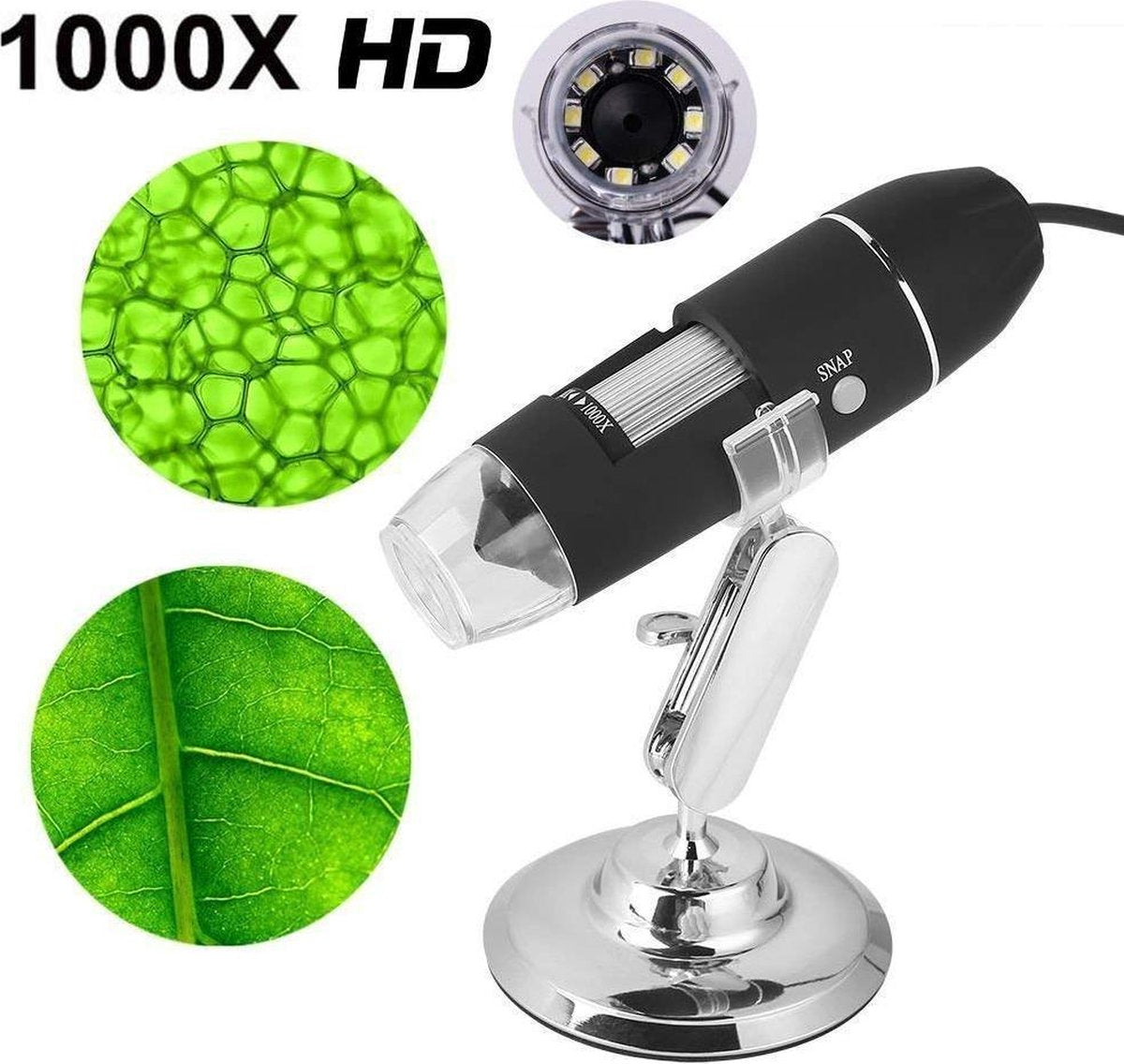 Digitale Microscoop met wel 1000 x zoom en LED verlichting. Geweldige gadget!