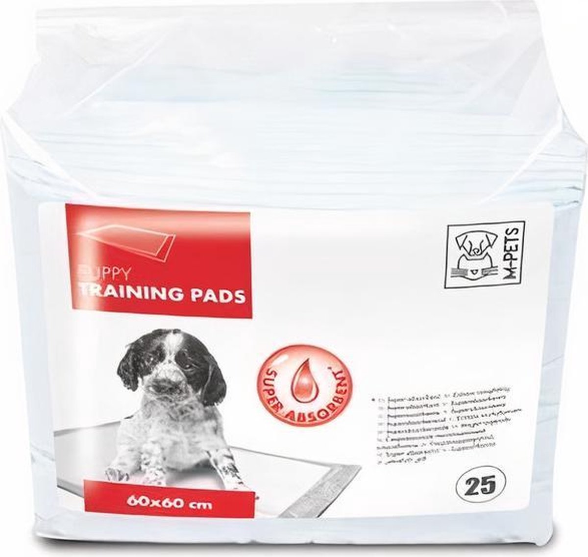 M-pets Trainingpads Economic 60 X 60 Cm Textiel Wit 25 Stuks