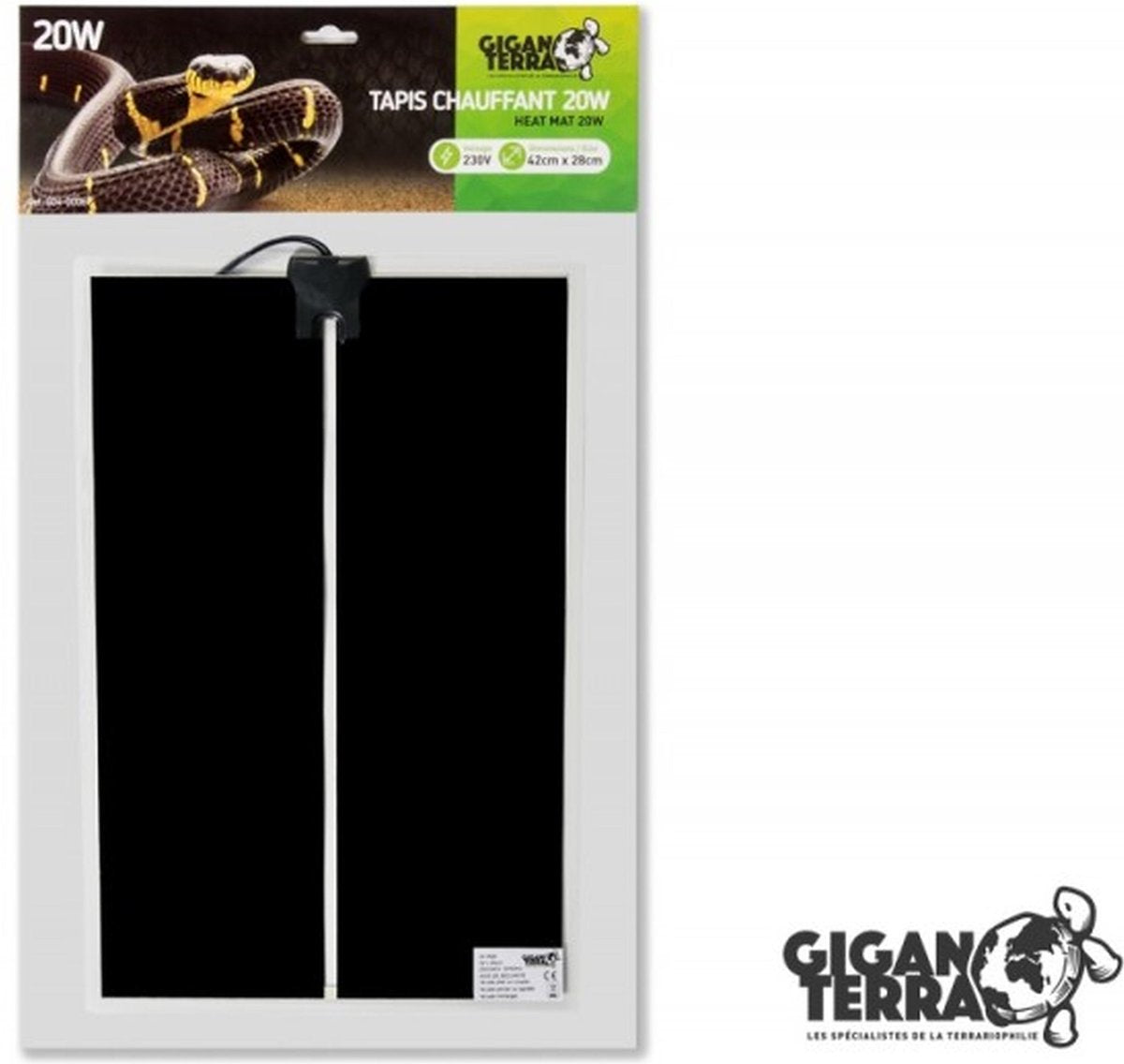 Giganterra Warmtemat 20 Watt 28x42cm