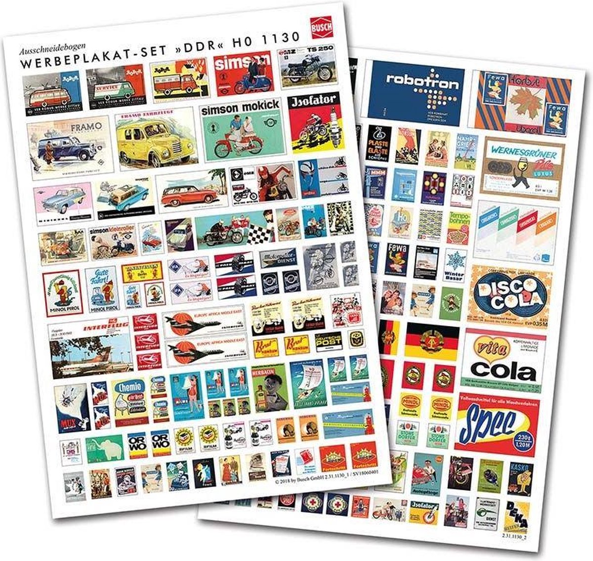 Busch - Werbeplakat-set Ddr H0 (5/19) * (Bu1130)