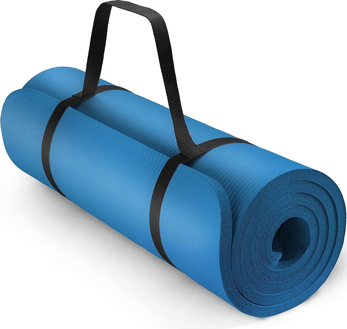 Yoga mat Blauw 1 cm dik pilates