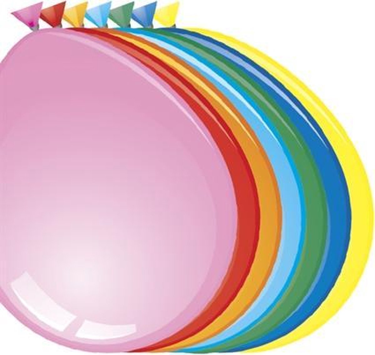 Zak met 25 ballons no. p-22 plat assorti kleuren