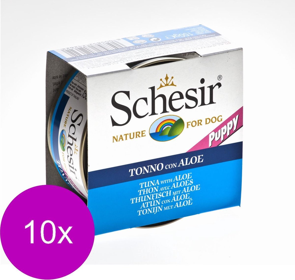 Schesir Puppy Hondenvoer - Tonijn & Aloe Vera - 10 St à 170 gr