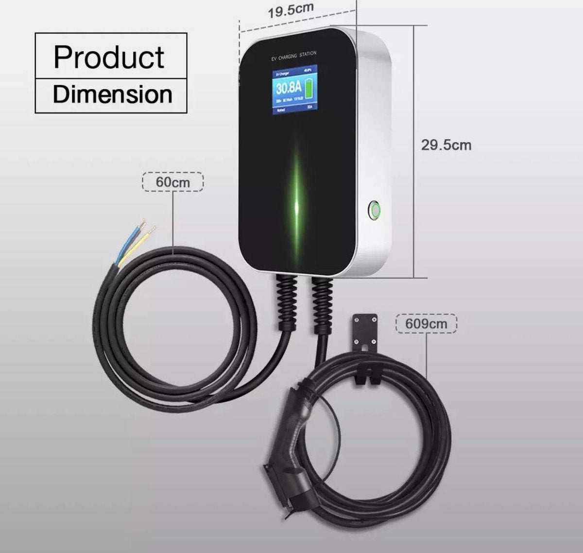 Laadpaal EV Charger Wallbox 11kw 16A 3-fase Type 2 Stekker
