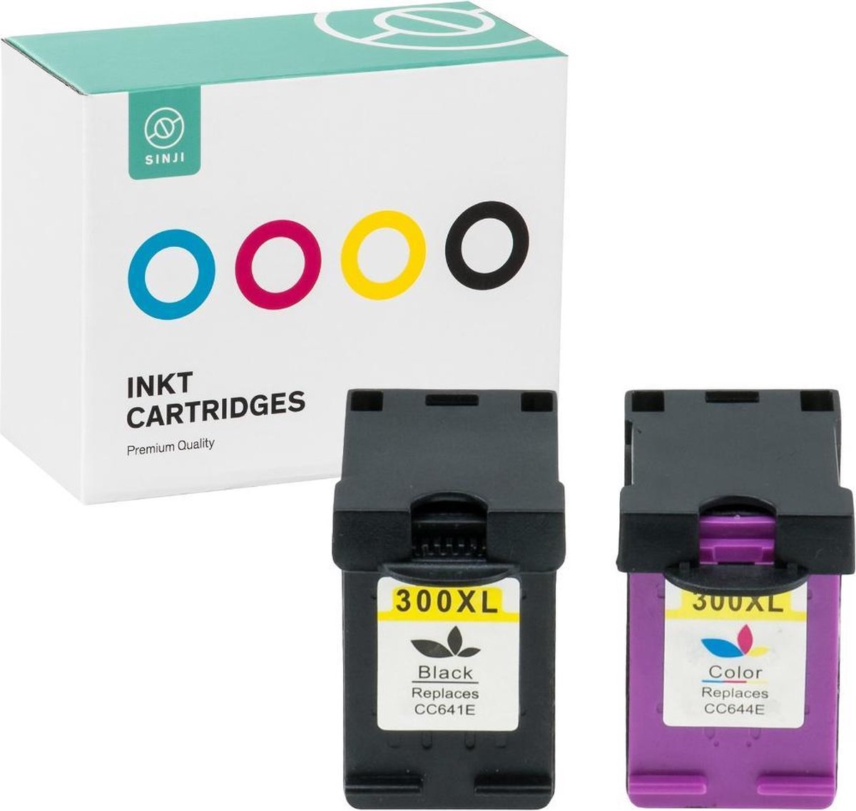 Sinji Inktcartridge voor HP 300 - Multiverpakking - Hoge capaciteit
