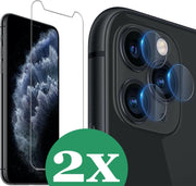 iPhone 11 Pro Max Screenprotector - Screen Protector Glas voor Apple iPhone 11 Pro Max en iPhone 11 Pro Max Screenprotector Camera - 2 Stuks